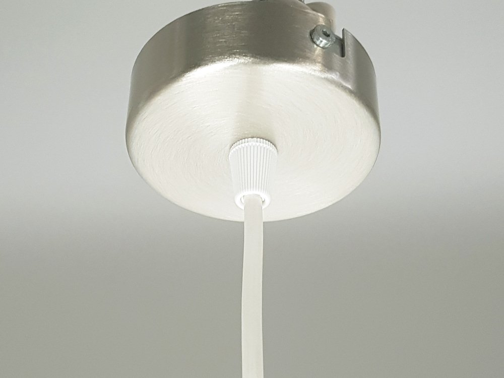 Nickel-Plated Brass & White Methacrylate Pendant Lamp Mod. 22/5 by L. Bandini Buti for Kartell, 1960s