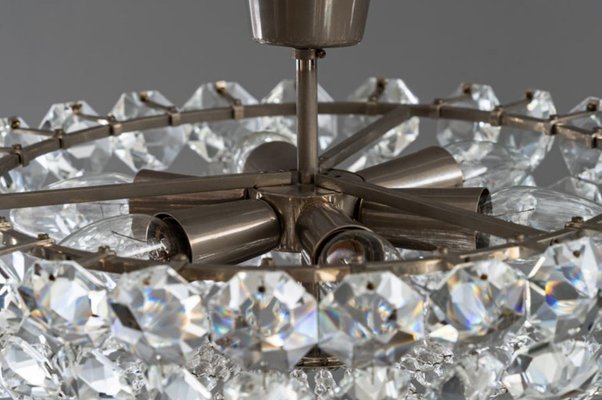 Nickel-Plated Chandelier from Bakalowits & Söhne, 1950s-SPD-1238968