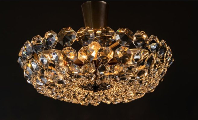 Nickel-Plated Chandelier from Bakalowits & Söhne, 1950s-SPD-1238968