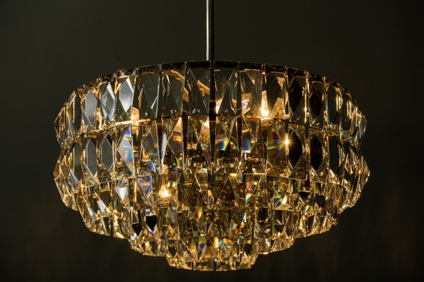 Nickel-Plated Crystal Chandelier from Bakalowits & Söhne, 1960s-SPD-674843