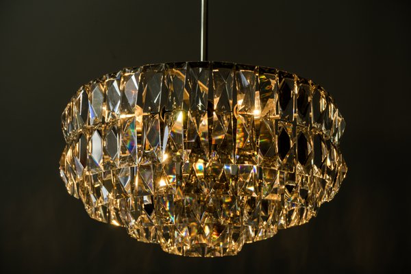 Nickel-Plated Crystal Chandelier from Bakalowits & Söhne, 1960s-SPD-674843