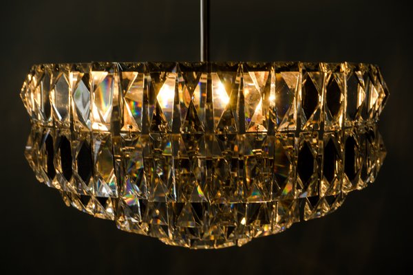 Nickel-Plated Crystal Chandelier from Bakalowits & Söhne, 1960s-SPD-674843