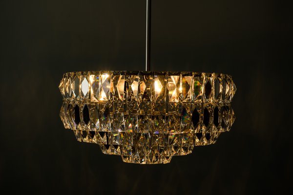 Nickel-Plated Crystal Chandelier from Bakalowits & Söhne, 1960s-SPD-674843