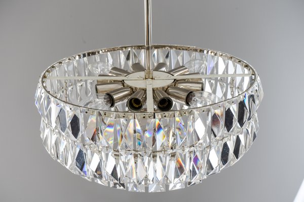 Nickel-Plated Crystal Chandelier from Bakalowits & Söhne, 1960s-SPD-674843