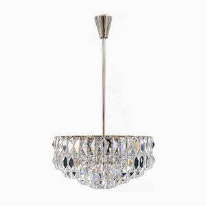 Nickel-Plated Crystal Chandelier from Bakalowits & Söhne, 1960s-SPD-674843