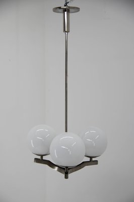 Nickel-Plated Functionalist Chandelier, 1930s-TZ-1308512