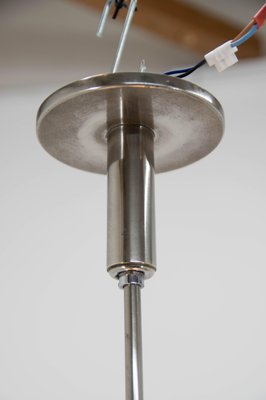 Nickel-Plated Functionalist Chandelier, 1930s-TZ-1308512