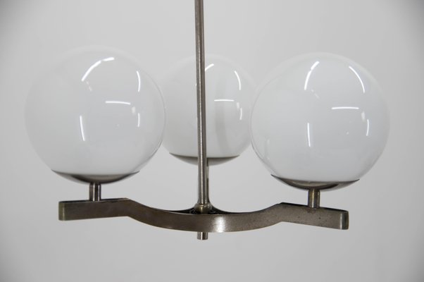 Nickel-Plated Functionalist Chandelier, 1930s-TZ-1308512