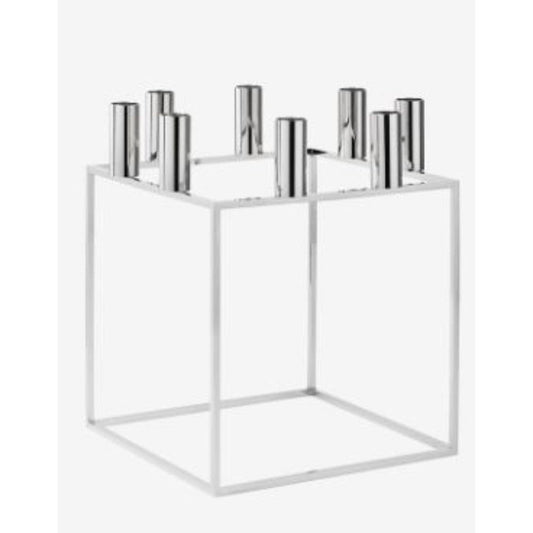 Nickel Plated Kubus 8 Candleholder by Lassen