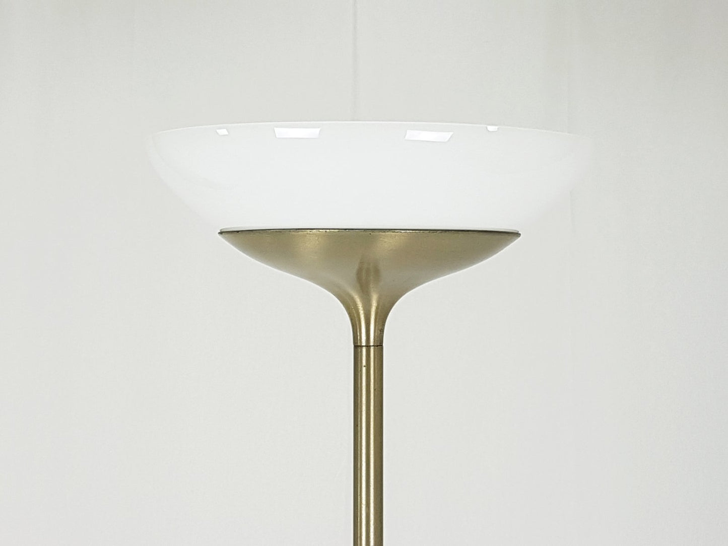 Nickel-Plated Metal & Opaline Glass Aminta Floor Lamp by Emma Gismondi Schweinberger for Artemide, 1966