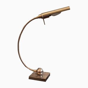 Nickel-Plated Metal Table Lamp, Italy, 1970s-VCV-1285610