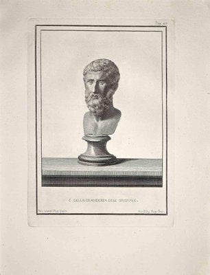 Nicola Billy, Ancient Roman Bust, Original Etching, Late 18th-Century-ZCI-972033