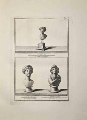 Nicola Billy, Ancient Roman Busts, Etching, Late 18th-Century-ZCI-974282