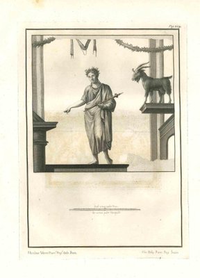 Nicola Billy, Ancient Roman Scene of Life, Original Etching, 18th-Century-ZCI-1164104