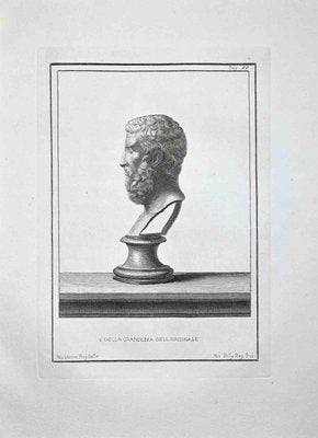 Nicola Billy, Profile of Ancient Roman Bust, Etching, Late 18th-Century-ZCI-972034