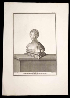 Nicola Fiorillo, Ancient Roman Bust, Original Etching, 18th Century-ZCI-1379394