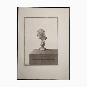 Nicola Fiorillo, Ancient Roman Bust, Original Etching, 18th Century-ZCI-1379399