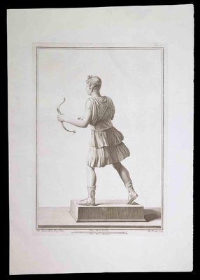 Nicola Fiorillo, Ancient Roman Statue, Original Etching, 18th Century-ZCI-1379401