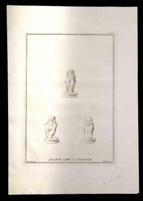 Nicola Fiorillo, Ancient Roman Statues, Original Etching, 18th-Century-ZCI-1165771