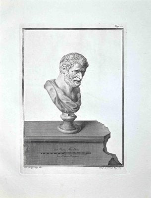 Nicola Fiorillo, Profile of Ancient Roman Bust, Etching, Late 18th-Century-ZCI-972052