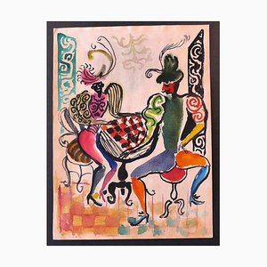 Nicola Simbari - Dancers - Original Drawing - 1960s-ZCI-899482