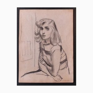 Nicola Simbari - Woman - Original Pencil Drawing - 1960s-ZCI-899480