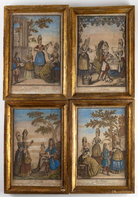 Nicolas Arnoult, 1680, Allegorical Prints on Paper, Set of 4