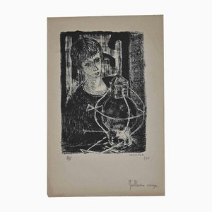 Nicolas Carréga, Portrait, Original Etching, 1955-ZCI-1163683