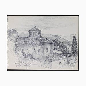 Nicolas Damianakis, View, Drawing, Late 20th Century-ZCI-871284