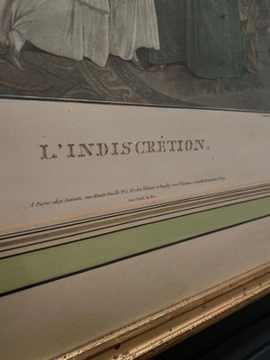 Nicolas Lavreince Janinet, Romantic Indiscretion, Engraving, Framed-QKG-1814060