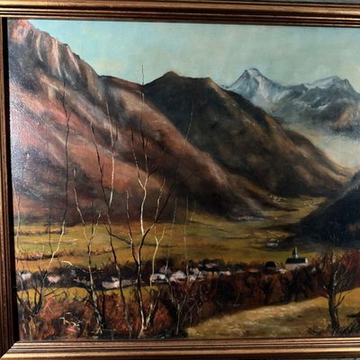 Nicole Bellocq, Mountain Landscape, Oil on Panel-QKG-2031868