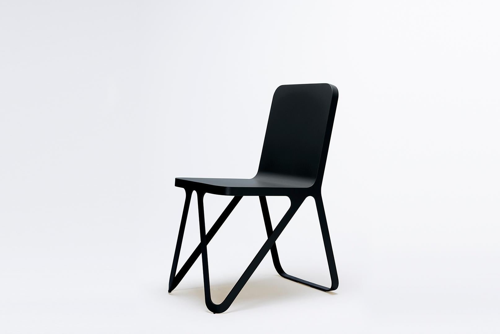 Night Black Loop Chair by Sebastian Scherer