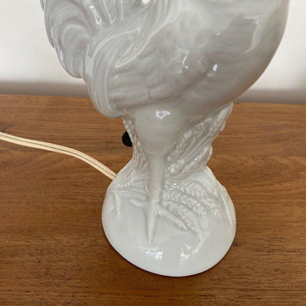 Night Light Representing a Rooster in Porcelain from Limoges, France, 1930s