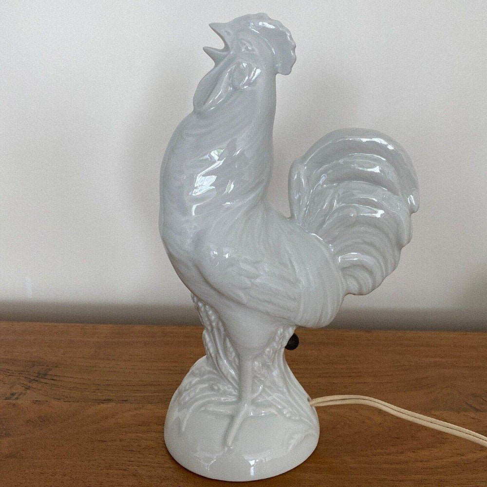 Night Light Representing a Rooster in Porcelain from Limoges, France, 1930s