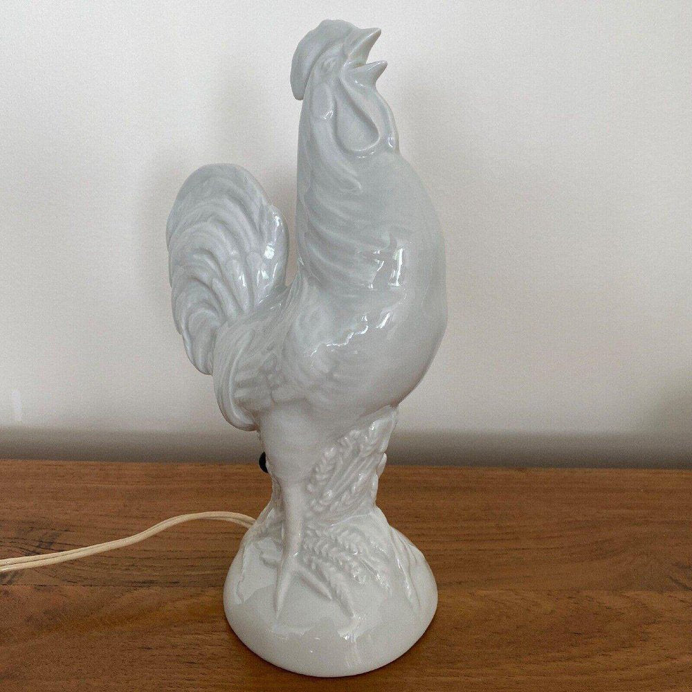 Night Light Representing a Rooster in Porcelain from Limoges, France, 1930s