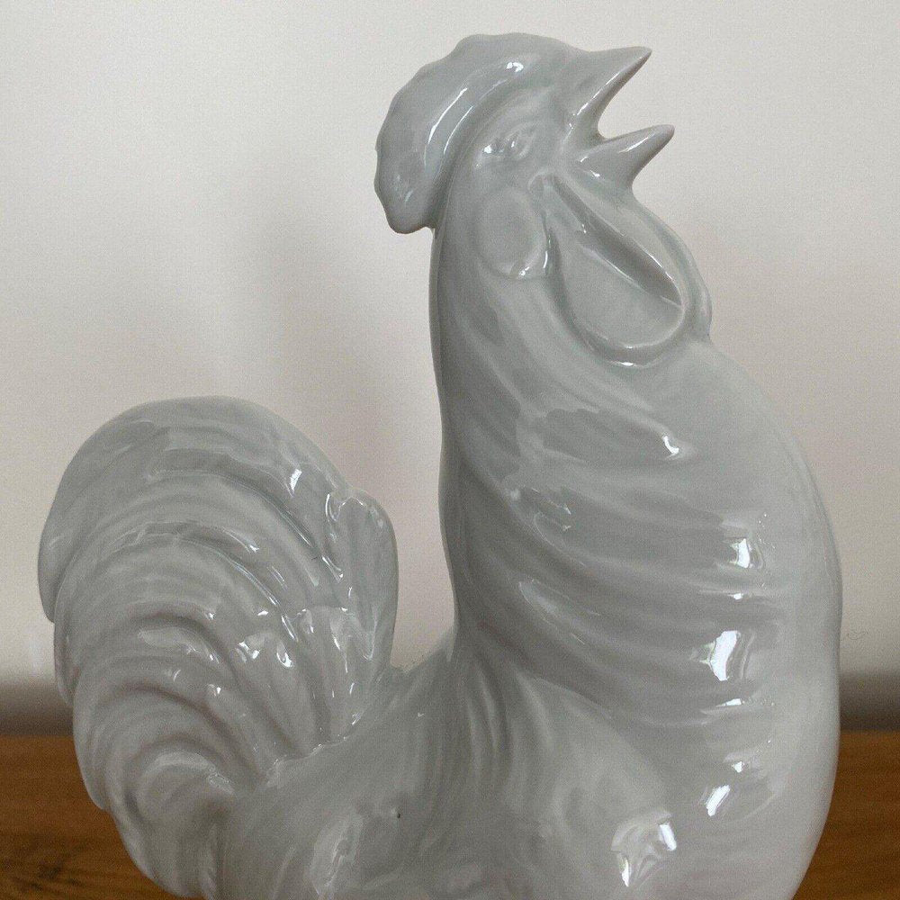 Night Light Representing a Rooster in Porcelain from Limoges, France, 1930s