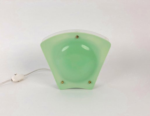 Night Light with Green and White Shades in Plastic, Austria, 1950s-BAF-1095155