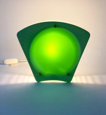 Night Light with Green and White Shades in Plastic, Austria, 1950s-BAF-1095155