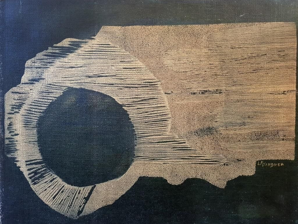 Night Sun - Original Woodcut on Canvas by Laura D'Andrea - 2000s 2000s