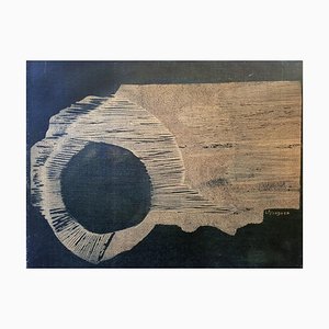 Night Sun - Original Woodcut on Canvas by Laura D'Andrea - 2000s 2000s-ZCI-759767