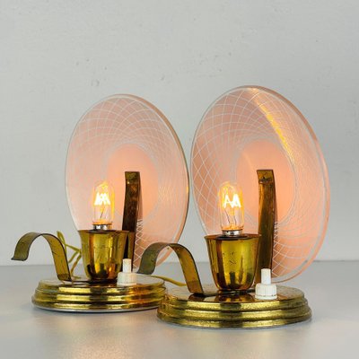 Nightside Table Lamps, Italy, 1950s, Set of 2-WQC-1799536