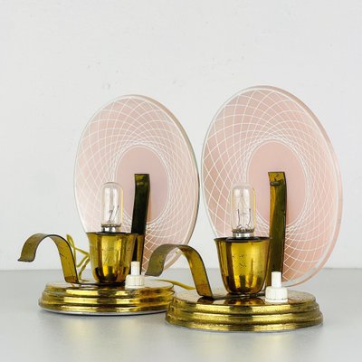 Nightside Table Lamps, Italy, 1950s, Set of 2-WQC-1799536