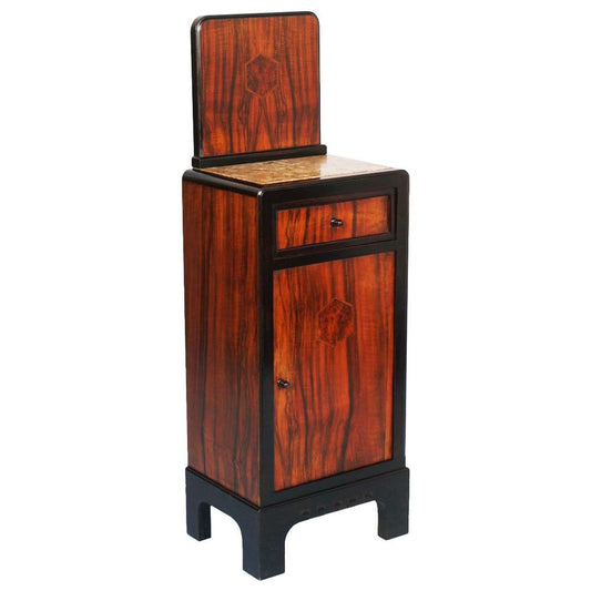 Nightstand in Ebony Macassar and Ebonized Ebony, 1920s