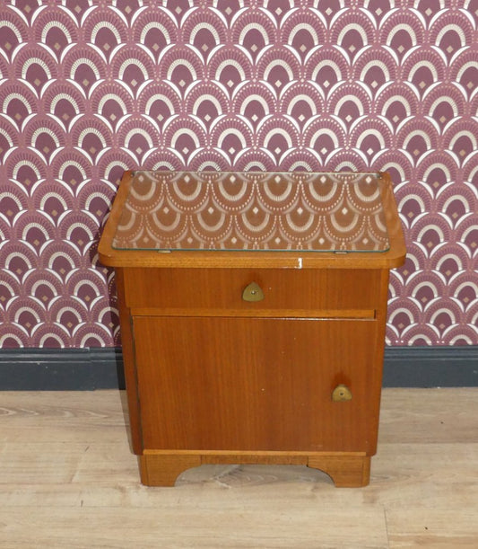 Nightstand with a Glass Plate