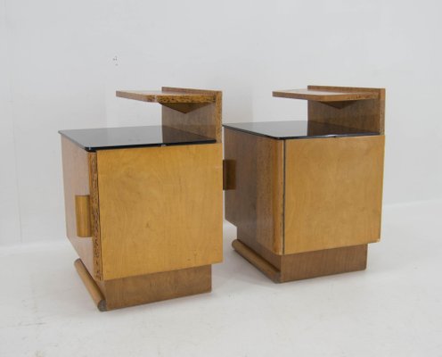 Nightstands attributed to Jindrich Halabala for Up Zavody, 1940s, Set of 2-TZ-1757302