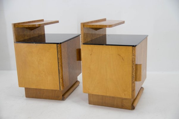 Nightstands attributed to Jindrich Halabala for Up Zavody, 1940s, Set of 2-TZ-1757302