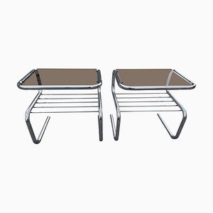 Nightstands in Chrome by Bruno Mathsson, 1974, Set of 2-MXB-1393072