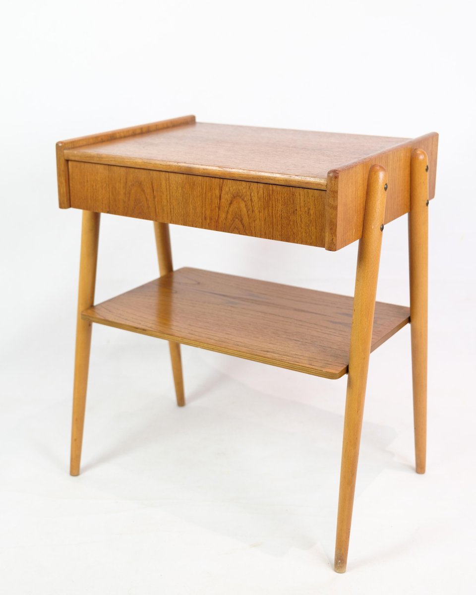 Nightstands in Teak by Ab Carlström & Co Furniture Factory, 1950s, Set of 2