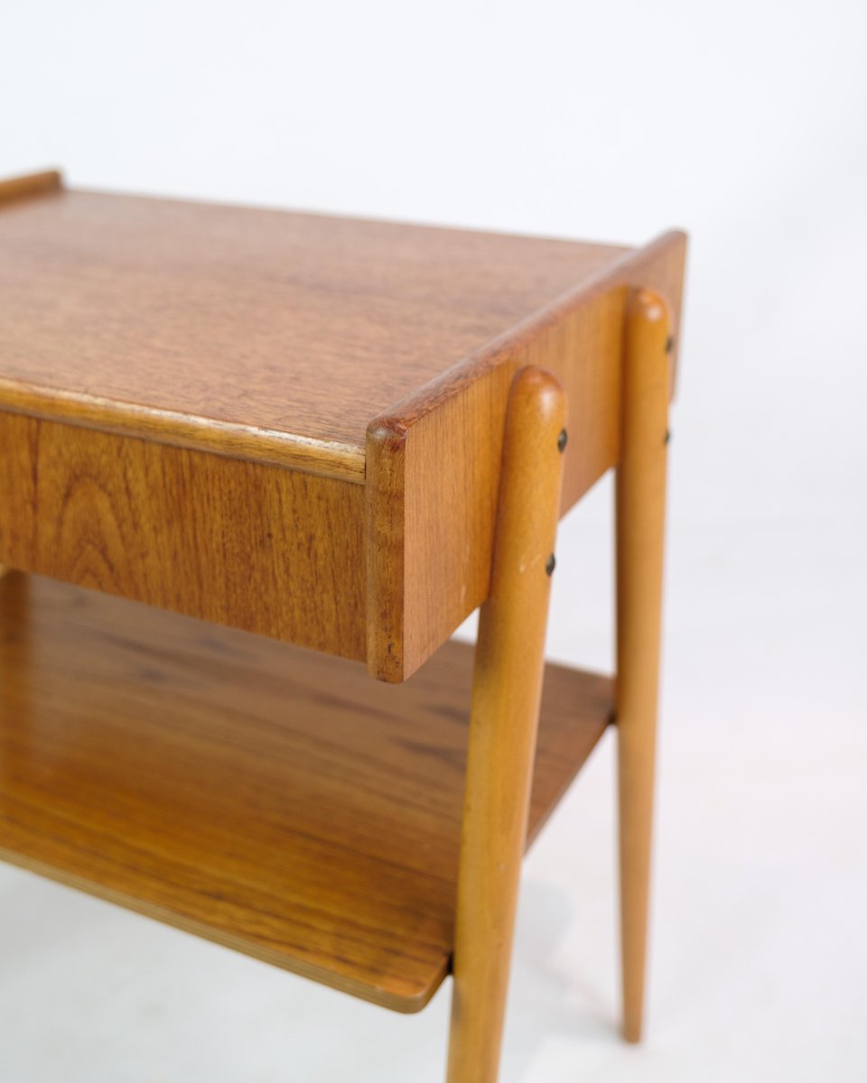 Nightstands in Teak by Ab Carlström & Co Furniture Factory, 1950s, Set of 2