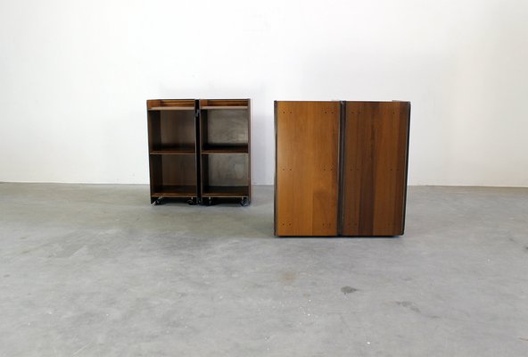 Nightstands in Walnut by by Tobia & Afra Scarpa for Maxalto, Italy, 1970s, Set of 2-IVC-1741455